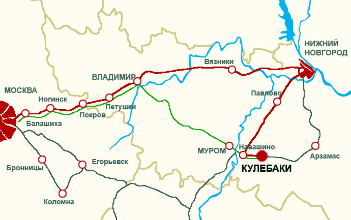 Схема проезда в г. Кулебаки к ООО СтройГрупп